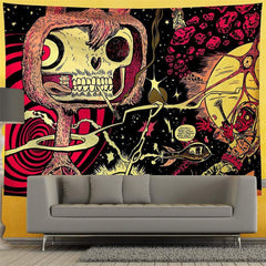 Lofaris Creepy Skull 3D Printed Room Decoration Wall Tapestry