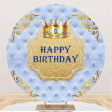 Load image into Gallery viewer, Lofaris Crown Diamond Circle Happy Birthday Backdrop For Boy