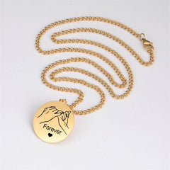 Lofaris Custom 18k Gold Plated Forever Promise Name Necklace
