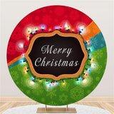 Load image into Gallery viewer, Lofaris Custom Circle Light Merry Chrismas Party Backdrop