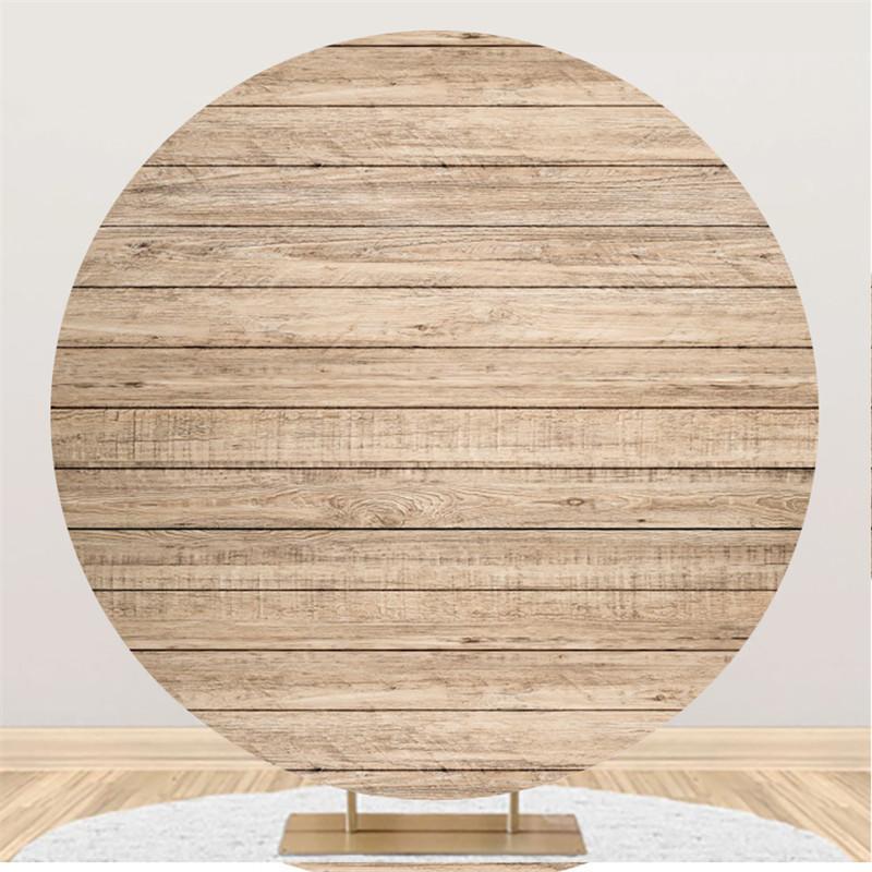 Lofaris Custom Circle Simple Wooden Backdrop For Decoration