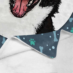 Lofaris Custom Dog Paw Portrait Photo Soft Blanket For Gift