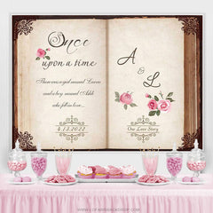 Lofaris Custom Floral Storybook Wedding Birthday Backdrop