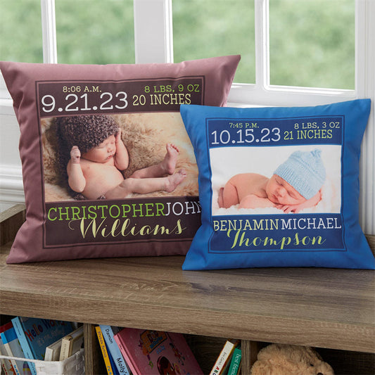 Lofaris Custom Photo Pillow With Name For Baby Birthday Gift