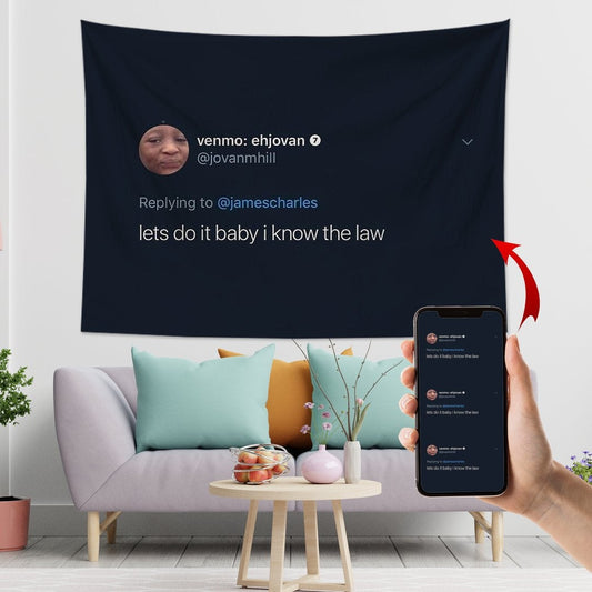 Lofaris Custom Twitter Indoor Wall Hanging Tapestry