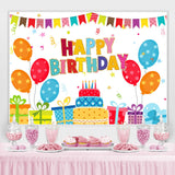 Load image into Gallery viewer, Lofaris Cute And Lovely Balloon Gifts Happy Birthday Backdrop
