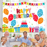 Load image into Gallery viewer, Lofaris Cute And Lovely Balloon Gifts Happy Birthday Backdrop