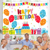 Load image into Gallery viewer, Lofaris Cute And Lovely Balloon Gifts Happy Birthday Backdrop