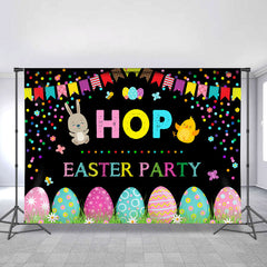 Lofaris Cute Animal Graffiti Egg Hop Easter Party Backdrop