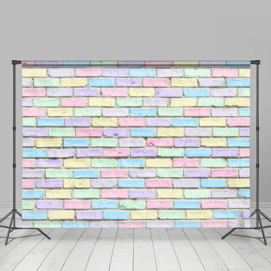 Lofaris Cute Creamy Color Brick Wall Easter Photo Backdrop