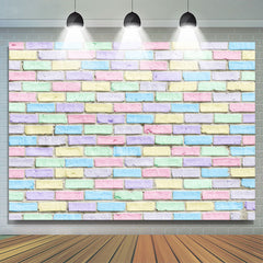 Lofaris Cute Creamy Color Brick Wall Easter Photo Backdrop
