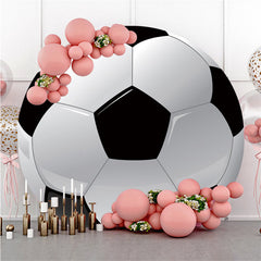 Lofaris Cute Football Themed Round Backdrop For Birthday Party