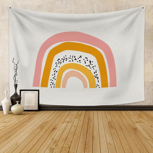 Lofaris Cute Pink Cartoon Pattern Still Life Wall Tapestry