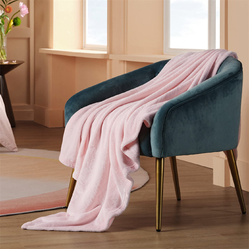 Lofaris Cute Pink Girl Sofa 300GSM Throw Blanket For Kid Adult