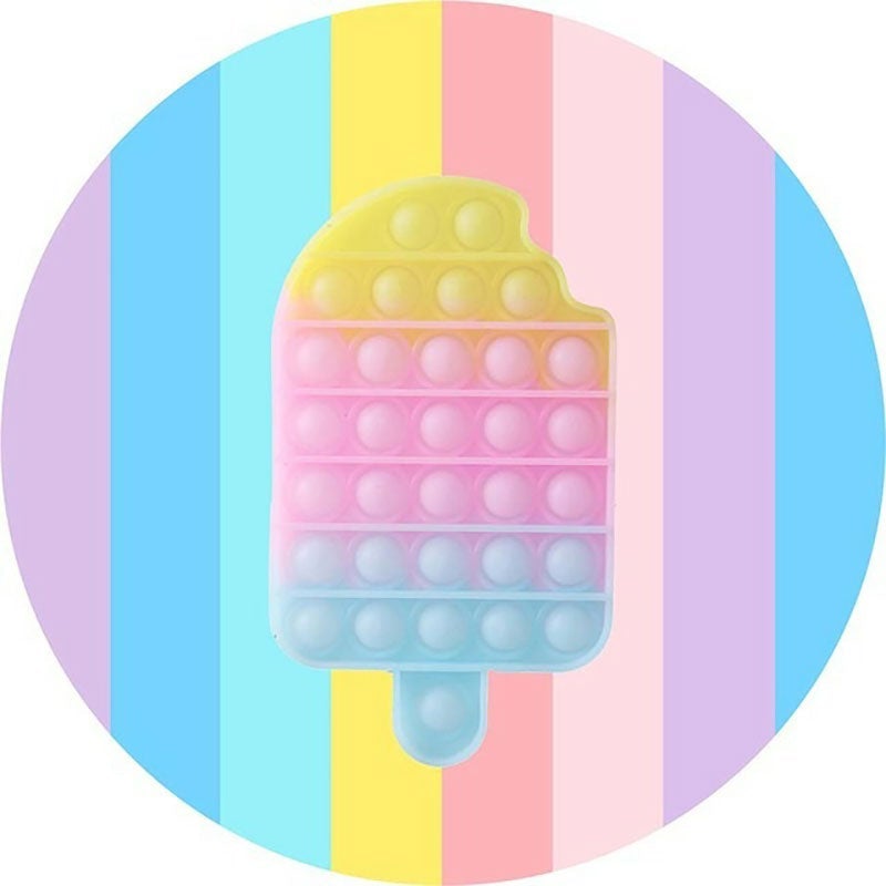 Lofaris Cute Pop It Fidget Colorful Round Backdrops for Girls