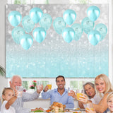 Load image into Gallery viewer, Lofaris Cyan Glitter Balloon Bokeh Backdrop for Birthday Party