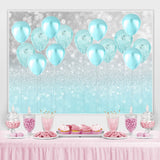 Load image into Gallery viewer, Lofaris Cyan Glitter Balloon Bokeh Backdrop for Birthday Party