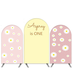 Lofaris Daisy Theme Boho Pink Yellow 1st Birthday Arch Backdrop Kit