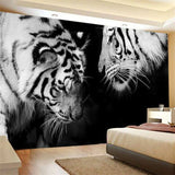 Load image into Gallery viewer, Lofaris Dark And Grey Tiger Animal 3D Printed Wall Tapestry