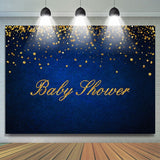 Load image into Gallery viewer, Lofaris Dark Bule and Golden Bokeh Baby Shower Party Backdrop