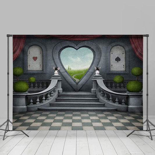 Lofaris Dark Grey Poker Wall Birthday Party Decoration Backdrop