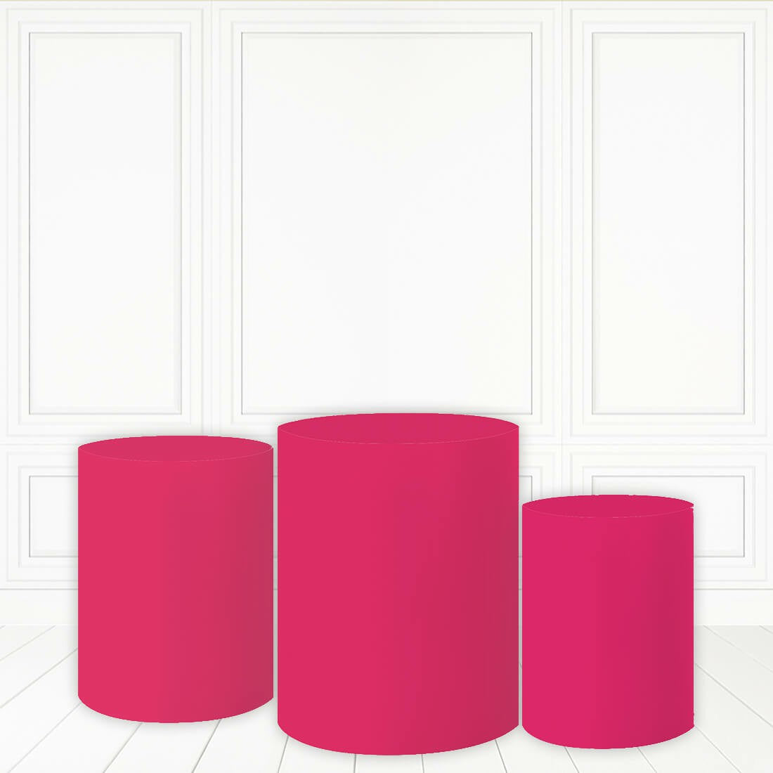 Lofaris Dark Pink Plinth Cover Solid Color Cake Table
