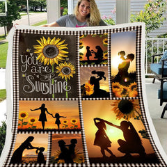 Lofaris Daughter or Granddaughter - Sunflower Pic Gift Blanket