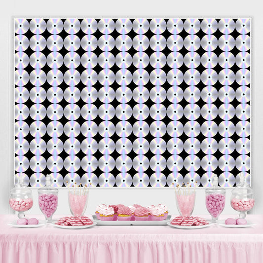 Lofaris Dazzling Cd Backdrop for Dance Party Birthday