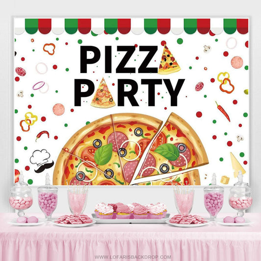 Lofaris Delicious Tomato Pepper Backdrop For Pizza Party