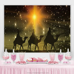 Lofaris Desert Camel Starlight Holy Baby Shower Banner