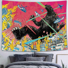 Lofaris Dinosaur Novelty Cartoon Trippy 3D Printed Wall Tapestry