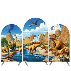 Lofaris Dinosaur Theme Blue Sky Arch Backdrop Kit Banner