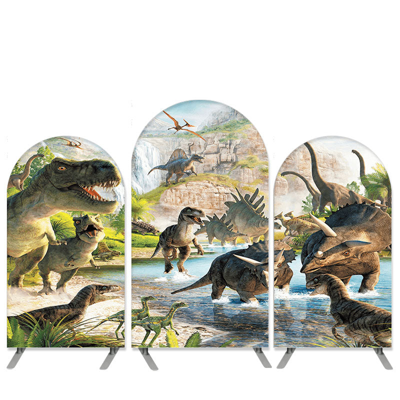 Lofaris Dinosaur Theme Fall Arch Backdrop Kit for Birthday