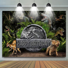 Lofaris Dinosaur Themed Happy Birthday Backdrop For Kids Boys
