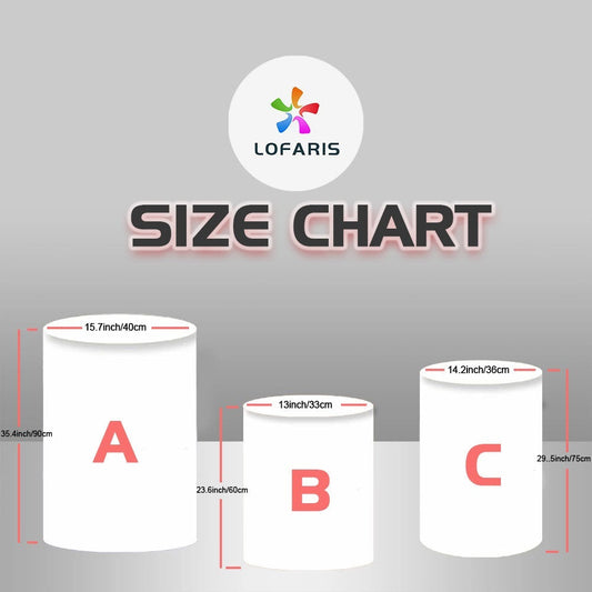 Lofaris Dinosaur Word Theme Backdrop Plinth Cylinder Cover Kit