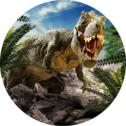 Lofaris Dinosaur World Theme Round Backdrop Kit For Boys Party