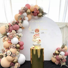 Lofaris DIY 105 Pack Beige Balloon Arch Kit | Party Decorations - Gold | White