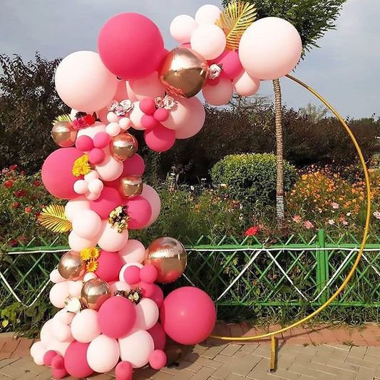 Lofaris Pink DIY 97 Pack Balloon Arch Kit | Garland Party Decorations - Rose Red | White