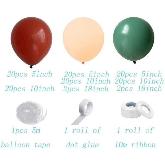 Lofaris DIY Green 127 Pack Balloon Arch Kit | Party Decorations - Beige | Red