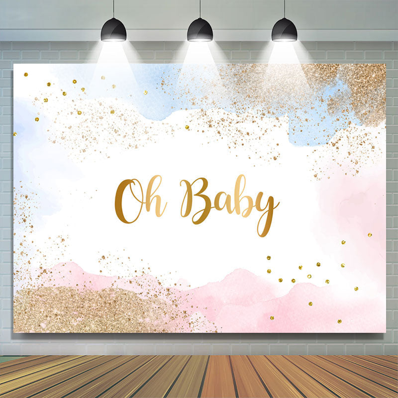 Lofaris Dream Cloud Glitter Simple Gender Reveal Backdrop