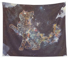Lofaris Dream Starry Cat Galaxy Trippy Novelty Wall Tapestry