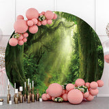 Load image into Gallery viewer, Lofaris Dreamy Jungle Circle Magic Forest Round Backdrop