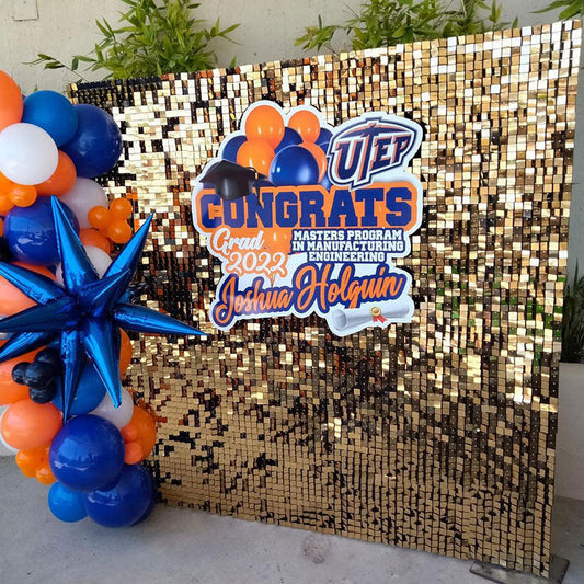 Lofaris Square Shimmer Wall Panels Sequin Backdrop For Party Decorations