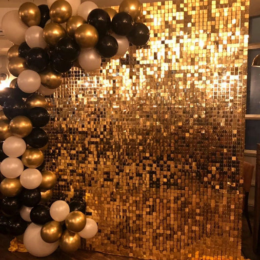 Lofaris Easy Setup Sequin Shimmer Wall Backdrop For Party Decoration