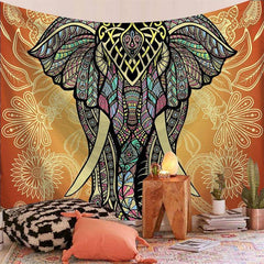 Lofaris Elephant Mandala Divination Art Decor Wall Tapestry
