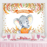 Load image into Gallery viewer, Lofaris Elephant Pumpkin Baby Shower Gold Glitter Theme Backdrop