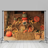 Load image into Gallery viewer, Lofaris Fall in Love Bumper Pumpkin Granary Autumn Backdrop
