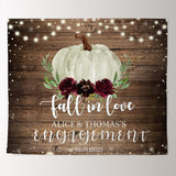 Load image into Gallery viewer, Lofaris Fall In Love Wooden Green Pumpkin Wedding Backdrop