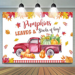 Lofaris Fall Pumpkin Leaves Photoshoot Backdrop for Party