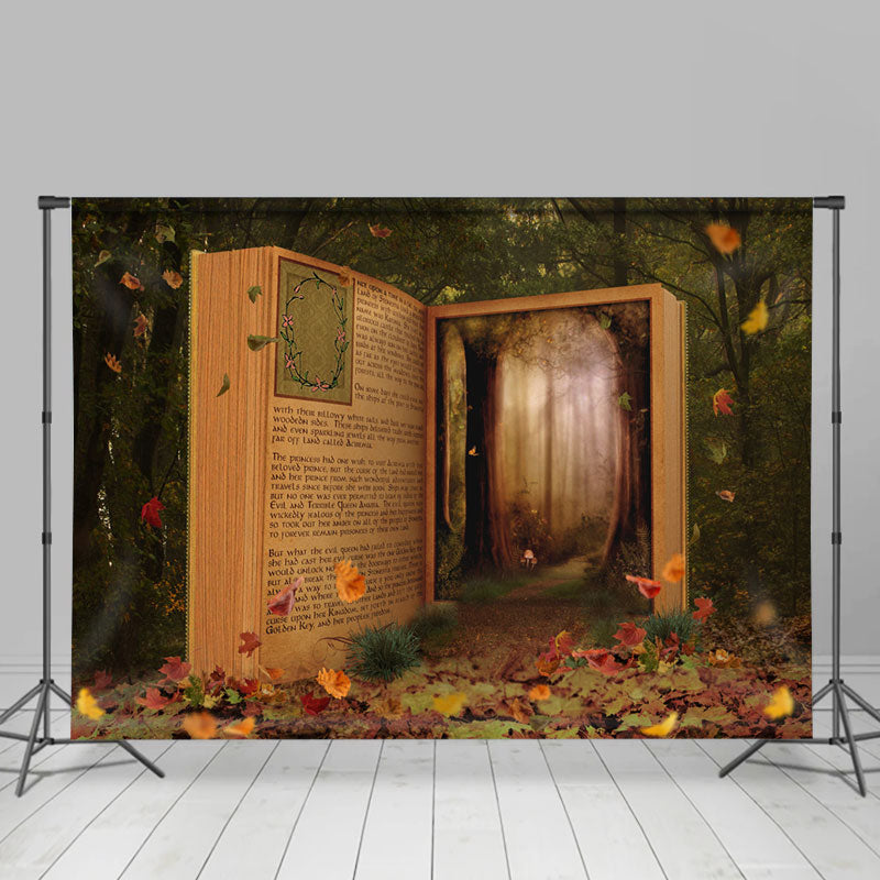 Lofaris Falling Leaves In The Jungle Fairy Book Autumn Backdrop